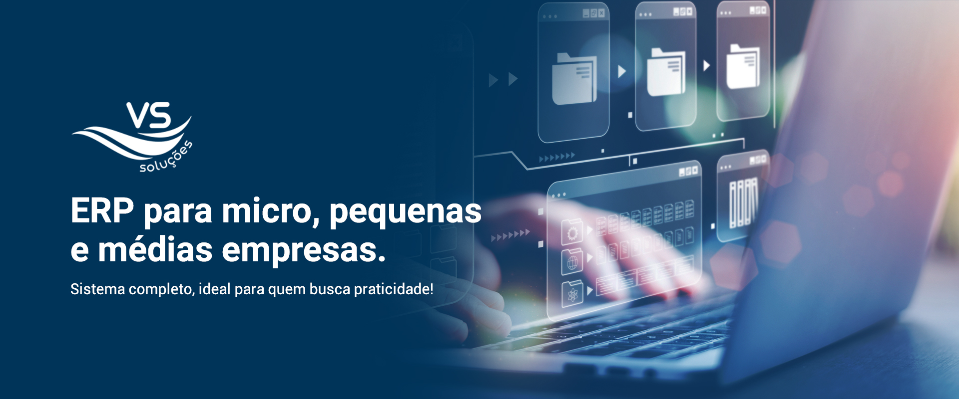 Tela principal do ERP VS Soluções